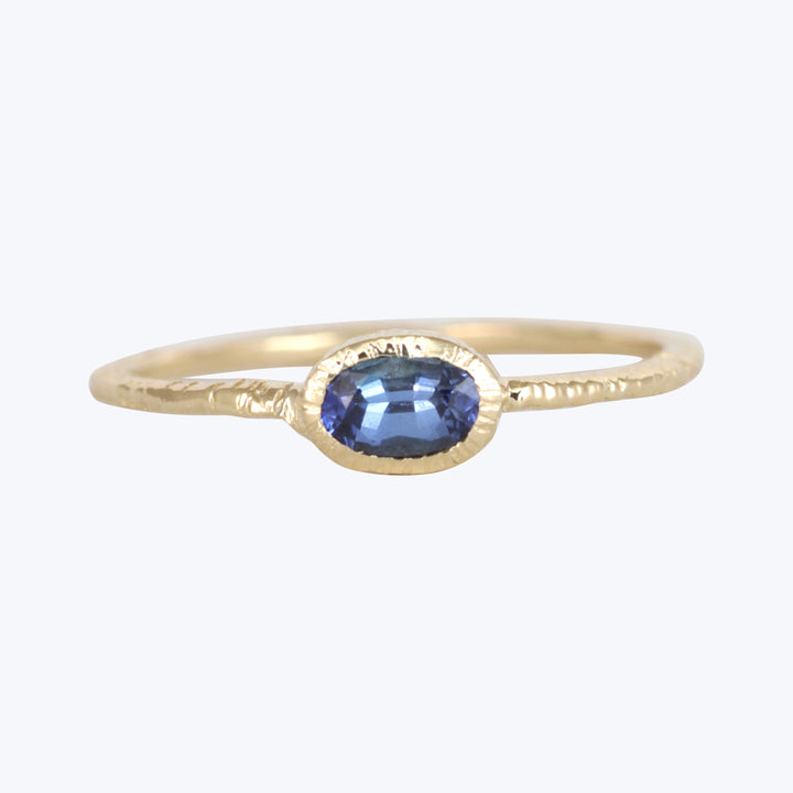 Treasure  Ring - Oval 3X5 Blue Sapphire Ring