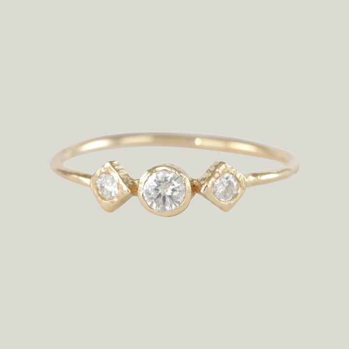 Treasure Dainty 3 Shapes Ring - Square 2 And Round 3Mm Ring