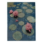 Blue Aurora Contemporary Wool Silk Blend Rug - 9' x 12'