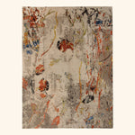 Grey Aurora Contemporary Wool Silk Blend Rug - 9' x 12'