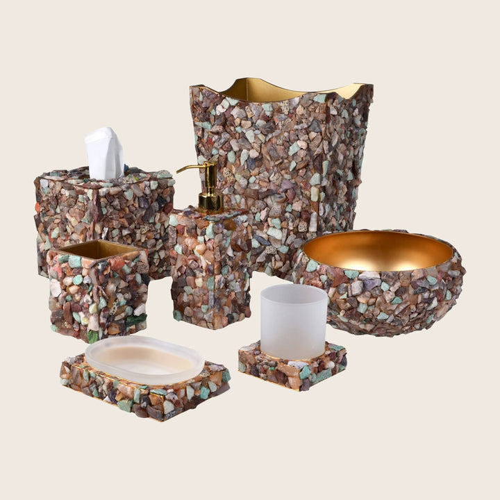Mojave Scalloped Wastebasket + Liner