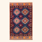 Traditional Kazak Wool Rug - 4'10" x 7'7"