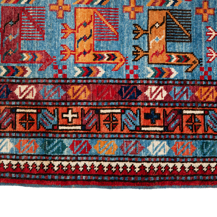 Traditional Afshar Wool Rug - 4'2" x 5'9"