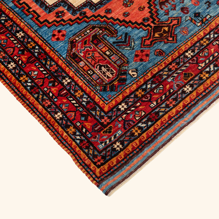 Traditional Kazak Wool Rug - 5'11" x 7'11"