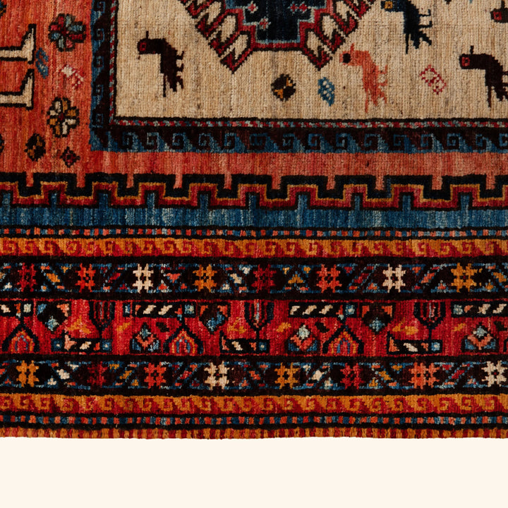 Traditional Kazak Wool Rug - 5'11" x 7'11"