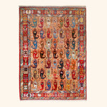 Traditional Afshar Wool Rug - 4'2" x 5'10"