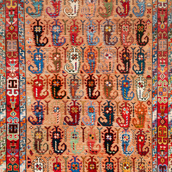 Traditional Afshar Wool Rug - 4'2" x 5'10"