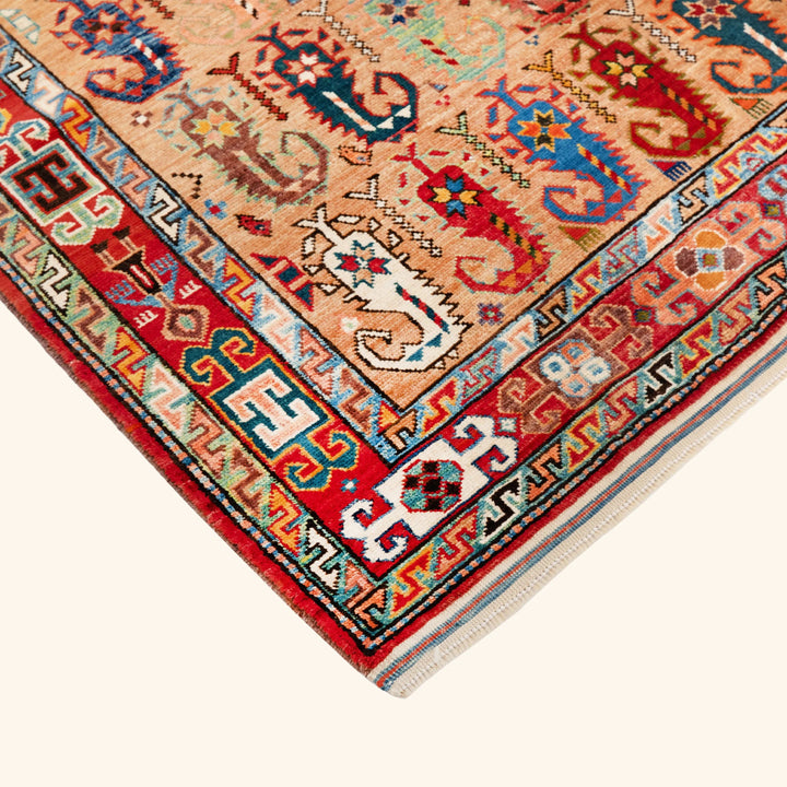 Traditional Afshar Wool Rug - 4'2" x 5'10"