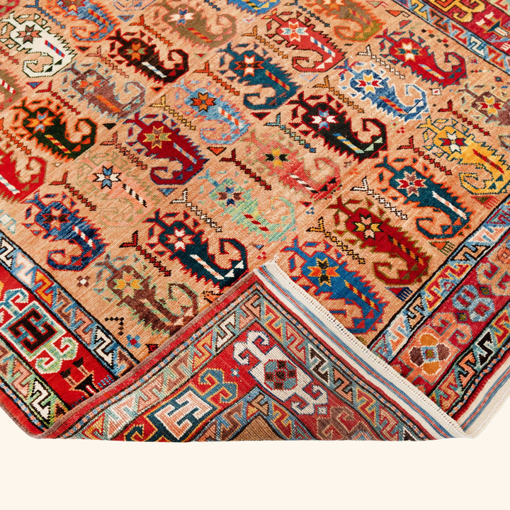 Traditional Afshar Wool Rug - 4'2" x 5'10"