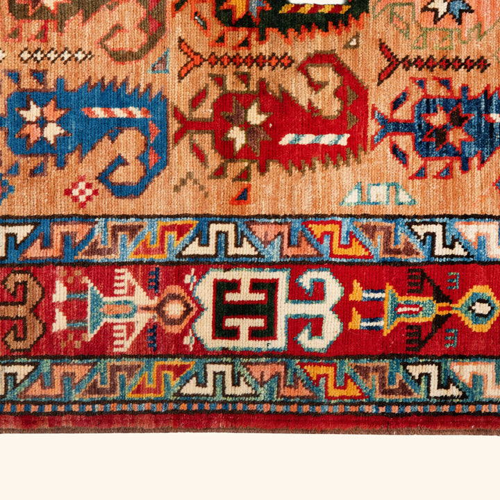 Traditional Afshar Wool Rug - 4'2" x 5'10"