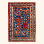 Traditional Kazak Wool Rug - 5'10" x 8'5'