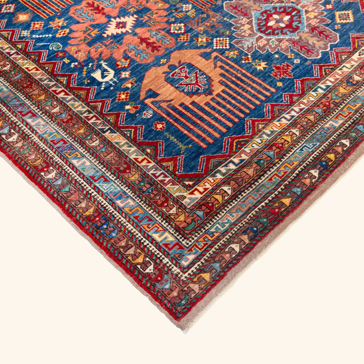 Traditional Kazak Wool Rug - 5'10" x 8'5'