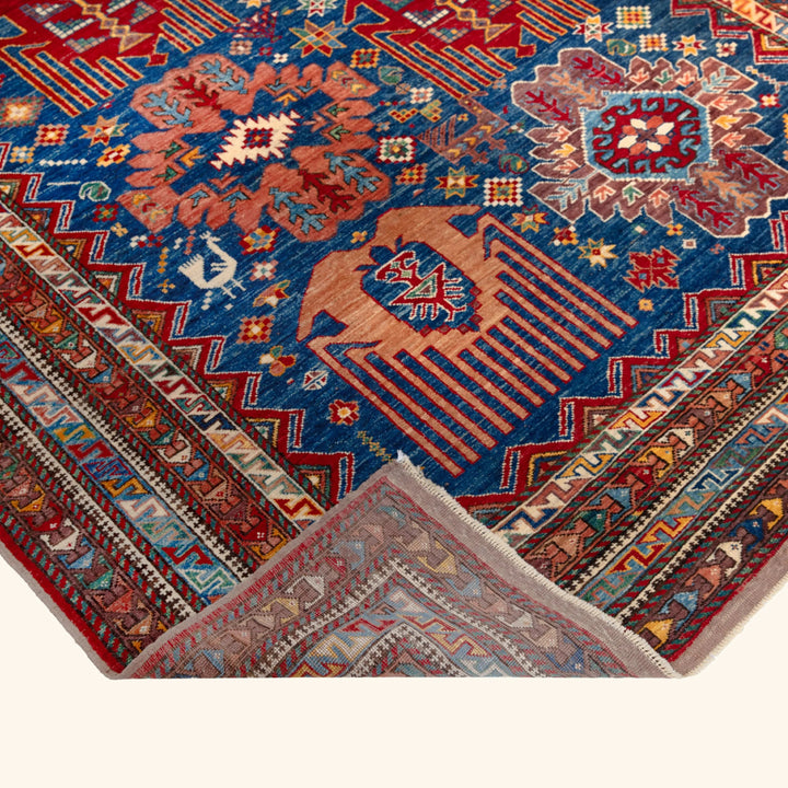 Traditional Kazak Wool Rug - 5'10" x 8'5'