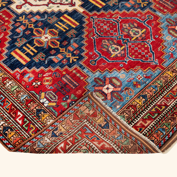 Traditional Kazak Wool Rug - 5'4" x 7'2"