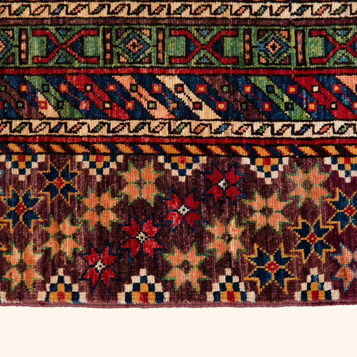 Traditional Kazak Wool Rug - 5'4" x 6'7"