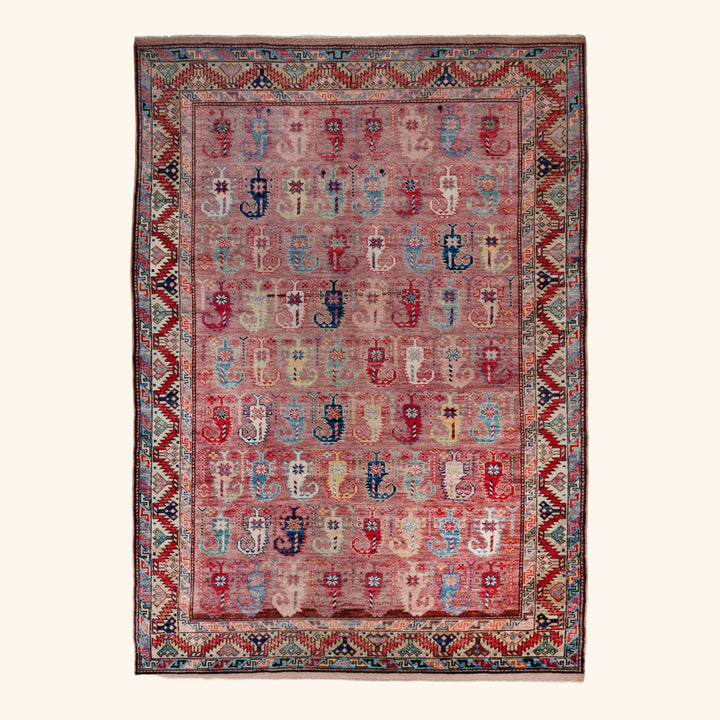 Traditional Afshar Wool Rug - 5' x 7'
