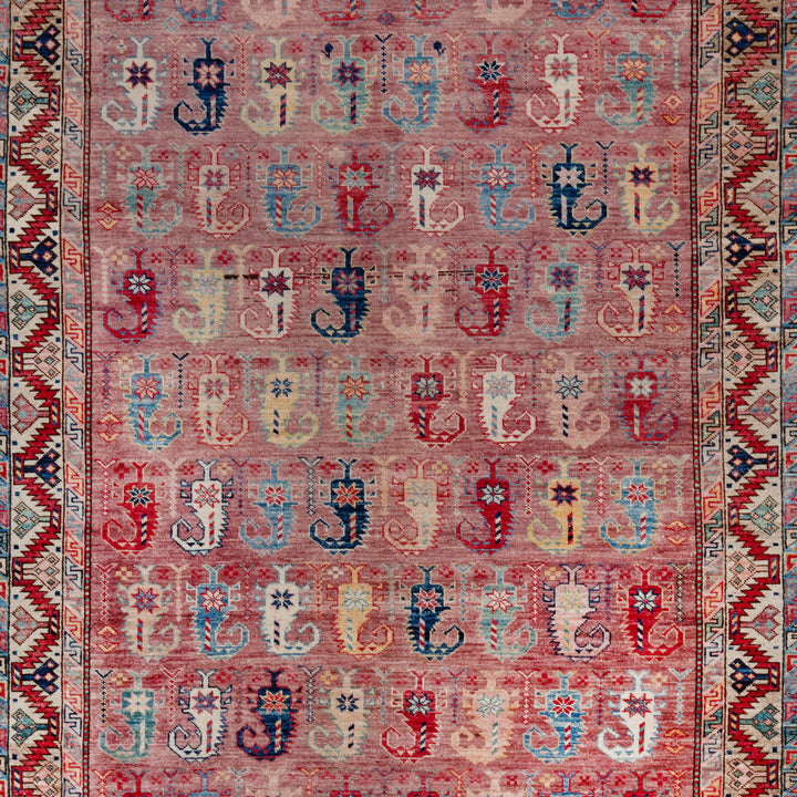 Traditional Afshar Wool Rug - 5' x 7'