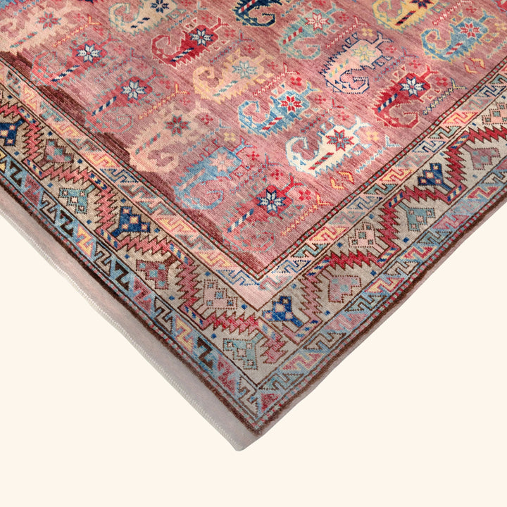 Traditional Afshar Wool Rug - 5' x 7'