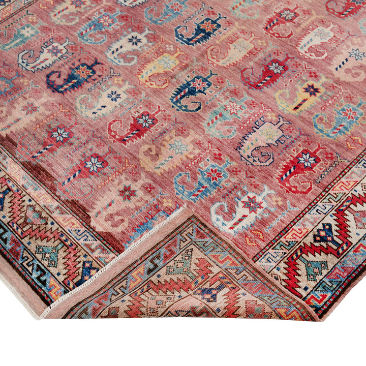 Traditional Afshar Wool Rug - 5' x 7'