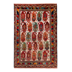 Traditional Afshar Wool Rug - 4'10" x 6'11"