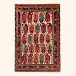Traditional Afshar Wool Rug - 4'10" x 6'11"