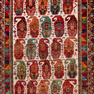 Traditional Afshar Wool Rug - 4'10" x 6'11" - hover
