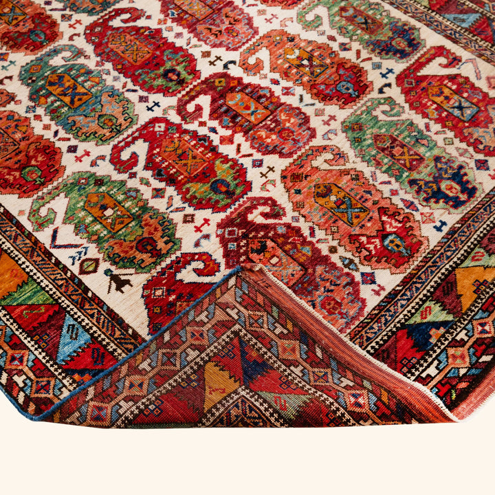 Traditional Afshar Wool Rug - 4'10" x 6'11"
