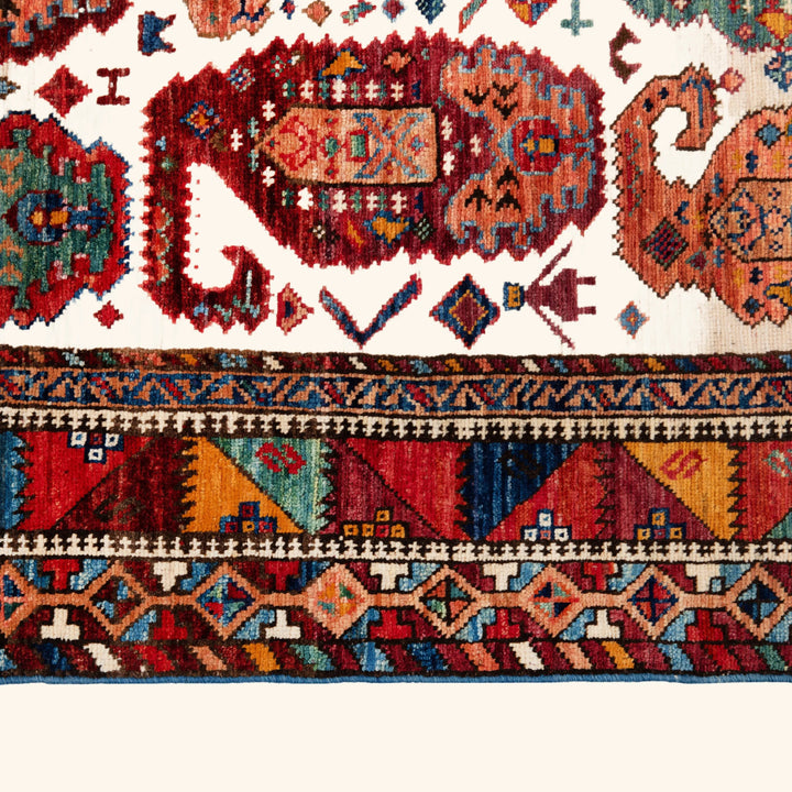 Traditional Afshar Wool Rug - 4'10" x 6'11"