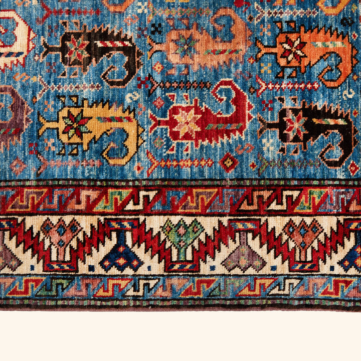 Traditional Afshar Wool Rug - 4'3" x 6'9"