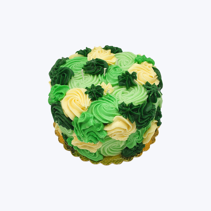 Green Cake Candle