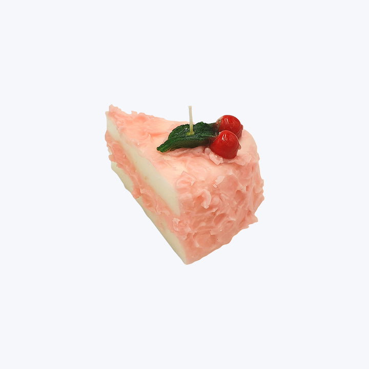 Cherry Cake Slice Candle