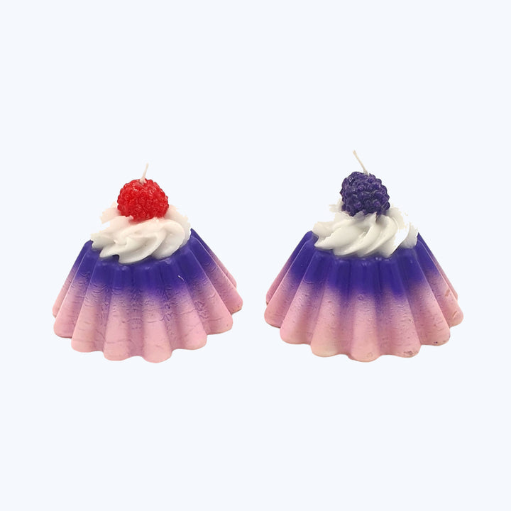 Pink and Purple Pudding Candle - Raspberry