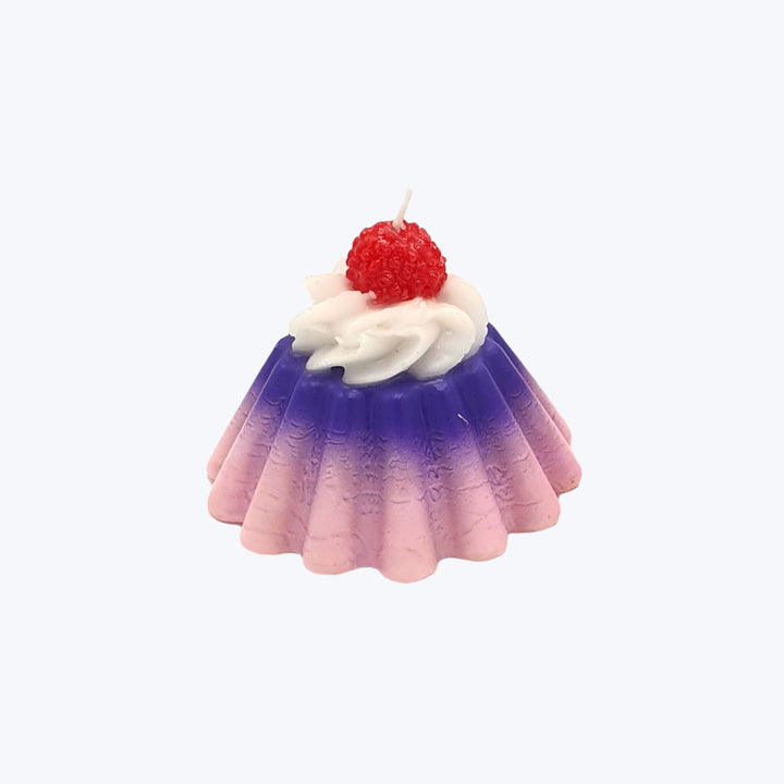 Pink and Purple Pudding Candle - Raspberry