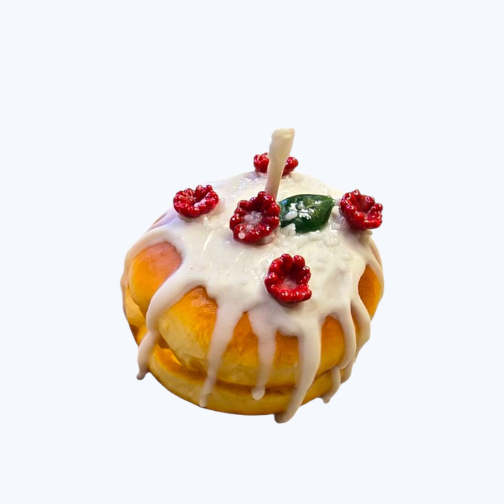 White Donut Candle