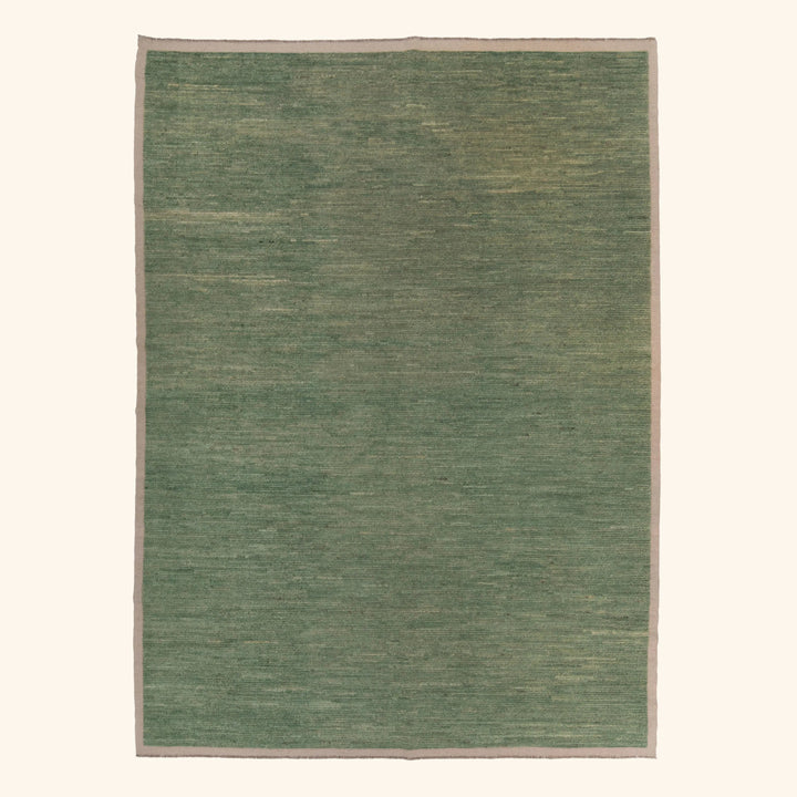 Green Zameen Textured Wool Rug - 9' x 12'