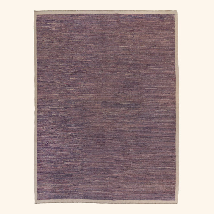 Purple Zameen Textured Wool Rug - 8' x 10'