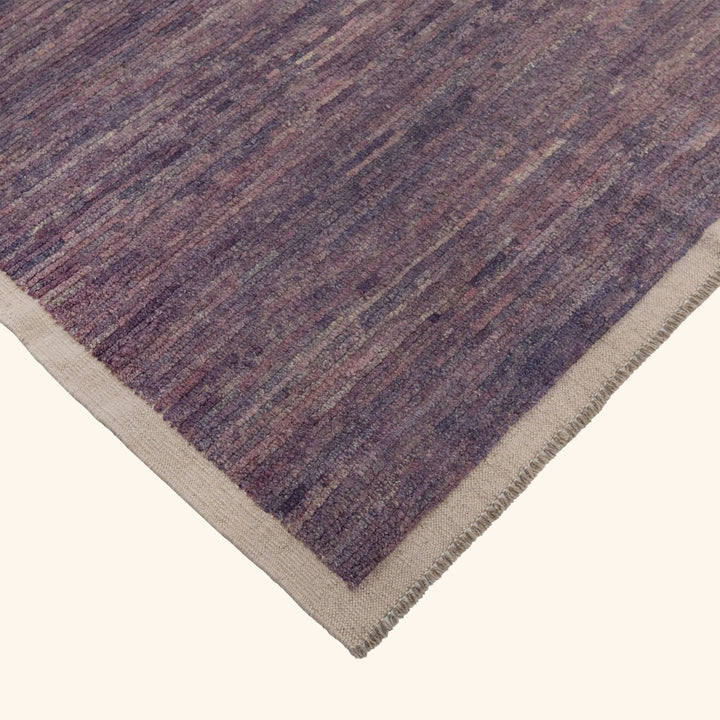 Purple Zameen Textured Wool Rug - 8' x 10'