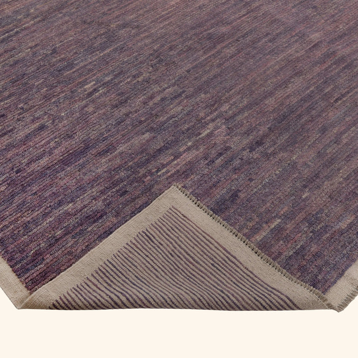 Purple Zameen Textured Wool Rug - 8' x 10'