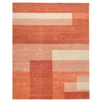 Peach Contemporary Wool Rug - 8' x 10'
