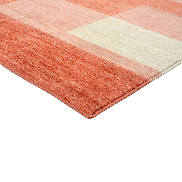 Peach Contemporary Wool Rug - 8' x 10'