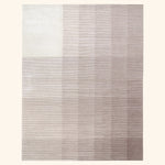 Grey Contemporary Tibetan Wool Silk Blend Rug - 8' x 10'