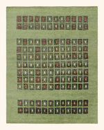 Green Swedish Inspired Wool Rug - 9'1" x 11'10"