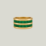 2-Row Emerald Band Ring