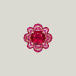 Camellia Rubellite Flower Ring