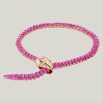 Nouveau Pink Sapphire Serpent Bracelet