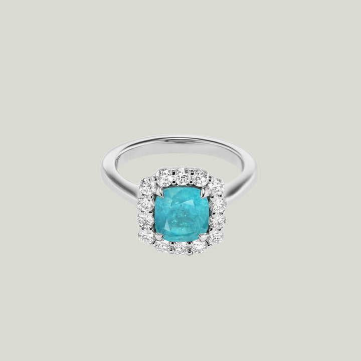 Cushion Paraíba Bloom Pinky Ring