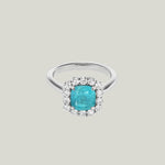 Cushion Paraíba Bloom Pinky Ring