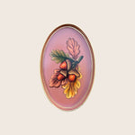 Acorns Flora Hand-Painted Iron Tray
