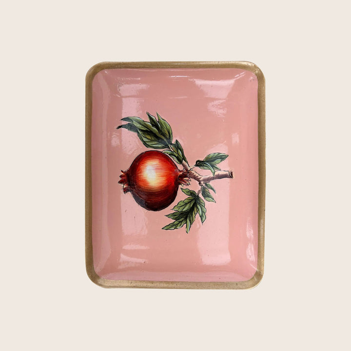 Pomegranate Hand-Painted Iron “Vide-poche”
