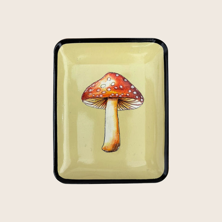 Mushrooms Hand-Painted Iron “Vide-poche”